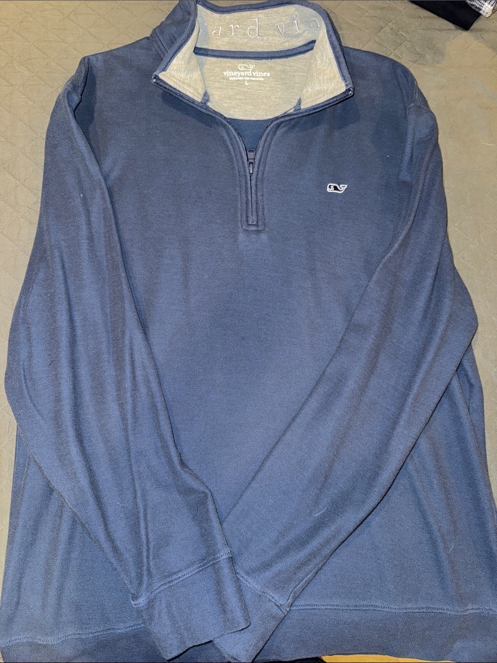 Vineyard Vines Men's Navy Quarter Zip L